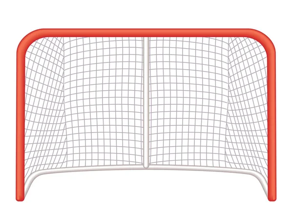 Hockey Goalie Net Isolated White Background — Stock Vector