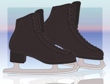 Artistik paten, erkekler degrade arka plan ile çifti