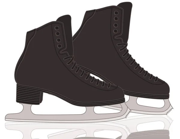 Par de patines de figura, de los hombres con fondo blanco — Vector de stock