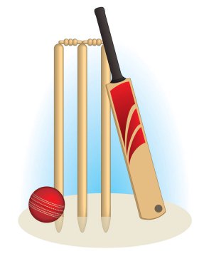 Kriket topuyla kriket sopası ve küçük kapı