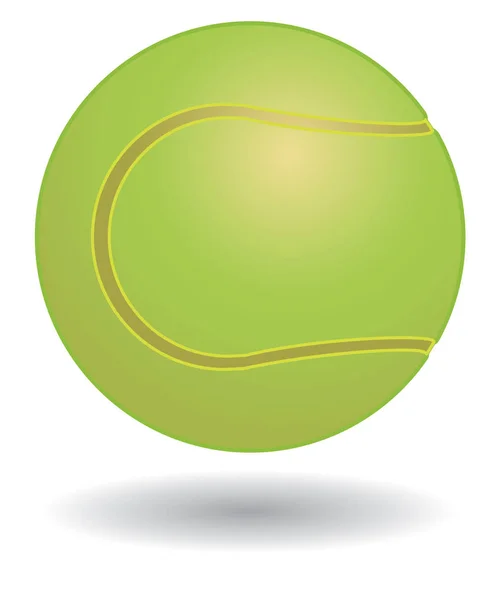 Tennis boll isolerad på en vit bakgrund — Stock vektor