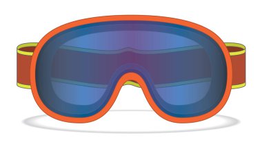 Beyaz bir arka plan üzerinde izole snowboard gözlükler