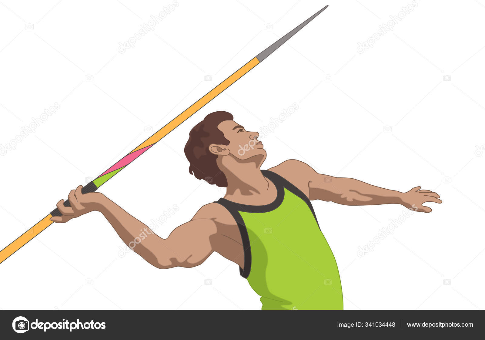 Imagens vetoriais de Homem lançando dardo | DepositPhotos, image size:1600x1121