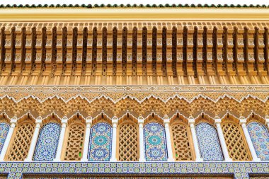 Kraliyet Sarayı Fes Fas'ta çatıya ayrıntılarını