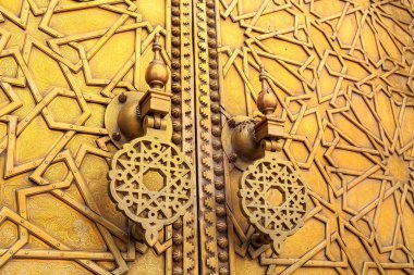Fes Marocco Kraliyet Sarayı giriş kapısı detay