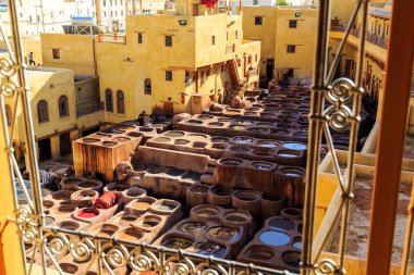 Fes, Fas geleneksel Tabakhane ölmek deri