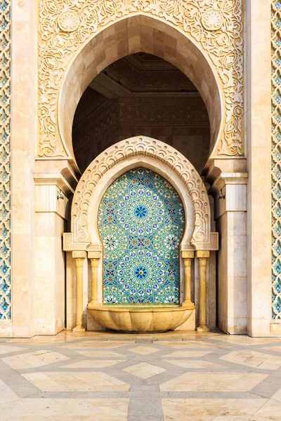 Hassan Camii Çeşmede ikinci, Casablanca, Morocco — Stok fotoğraf