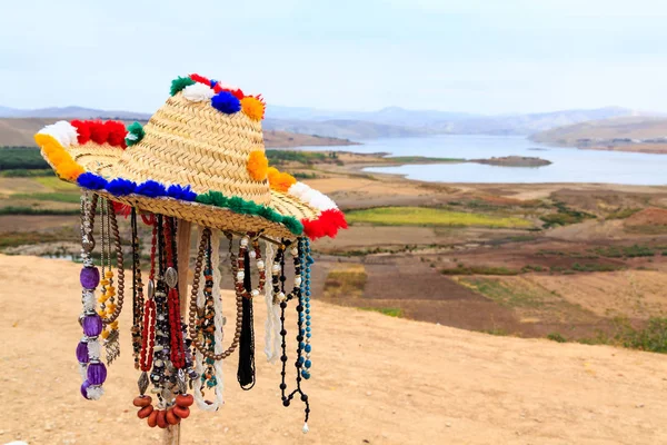 Necklace and braclet souvenirs in a moroccan landscape — Stock Photo, Image