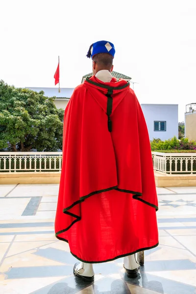 Guard seen from behind at the Mausoleum of Mohammed V in Rabat — Stock Photo, Image