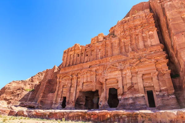 Petra Antigua Ciudad Khazneh Jordania Día Soleado — Foto de Stock