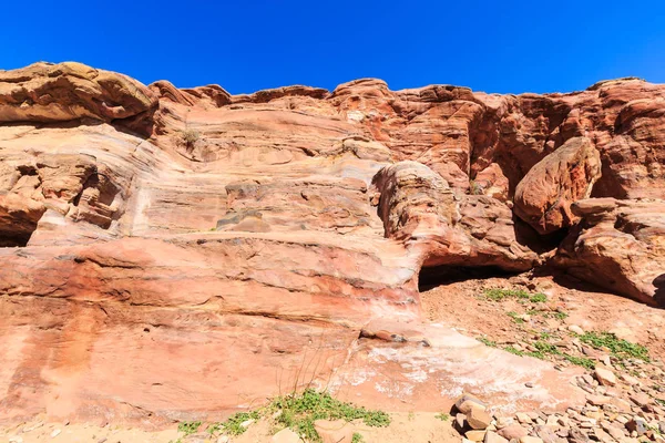 Bei Petra Die Antike Stadt Khazneh Jordanien Einem Sonnigen Tag — Stockfoto