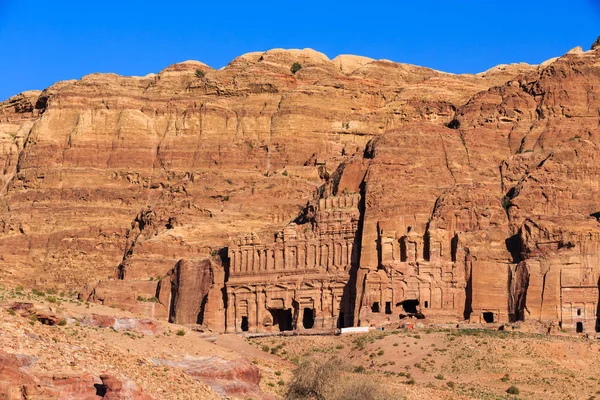 Petra Den Antika Staden Khazneh Jordanien Solig Dag — Stockfoto