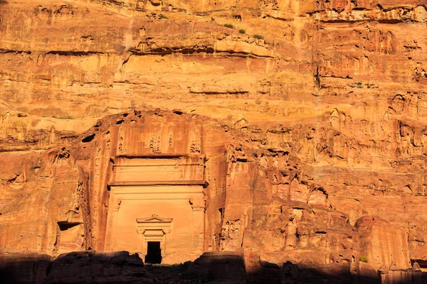 Petra Antigua Ciudad Khazneh Jordania Día Soleado — Foto de Stock