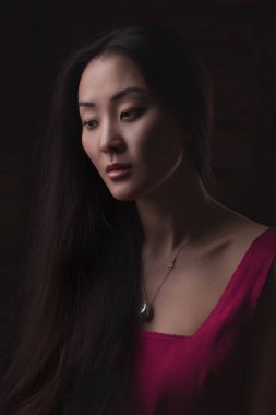 Asyalı kadın Güzellik yüz portre portre