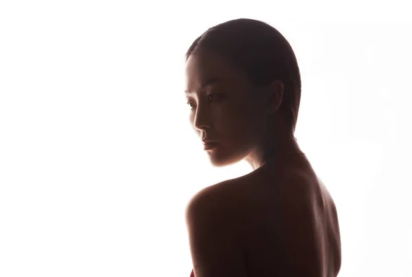 Aziatische vrouw schoonheid gezicht close-up portret — Stockfoto