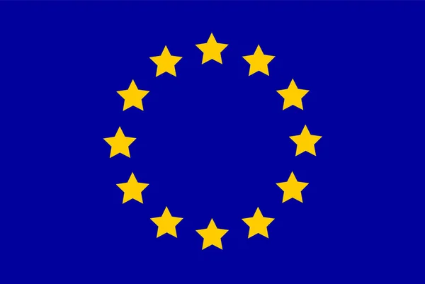 Bandiera dell'Unione europea — Vettoriale Stock