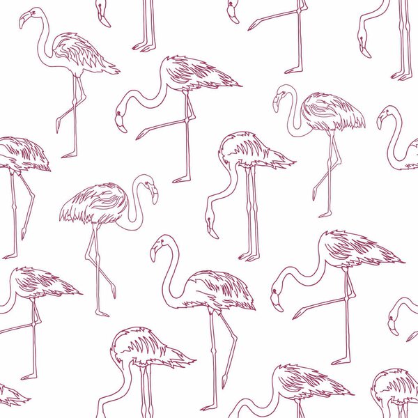 Векторная иллюстрация стиля фламинго. Элемент бесшовного рисунка
.