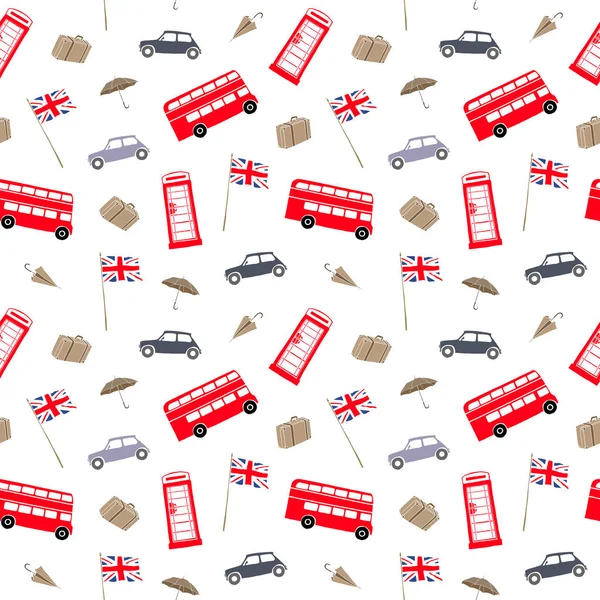 Vector illustration. Element of seamless pattern. London landmarks, city elements collection. Vector background.
