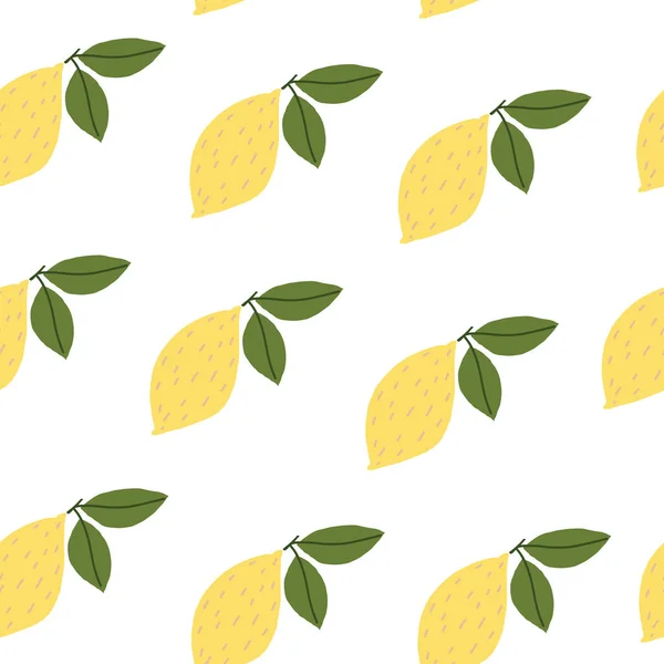 Citrons frais brillants. Élément vectoriel de motif sans couture — Image vectorielle