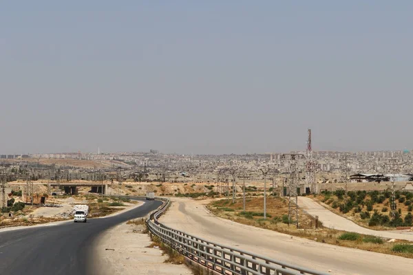 Ulice zrujnowanego Aleppo Obrazek Stockowy