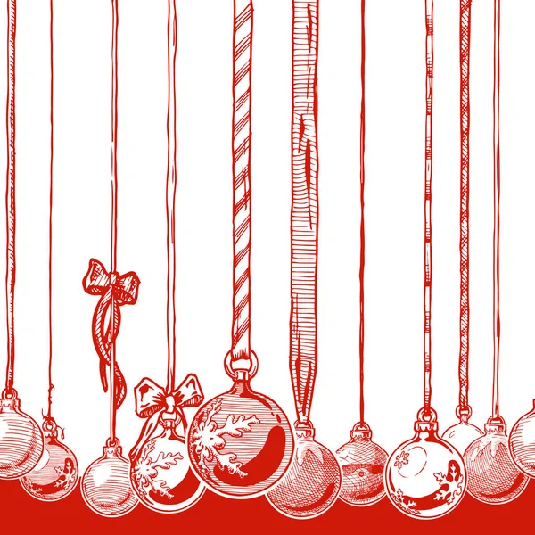 Pelotas de Navidad ilustración — Archivo Imágenes Vectoriales