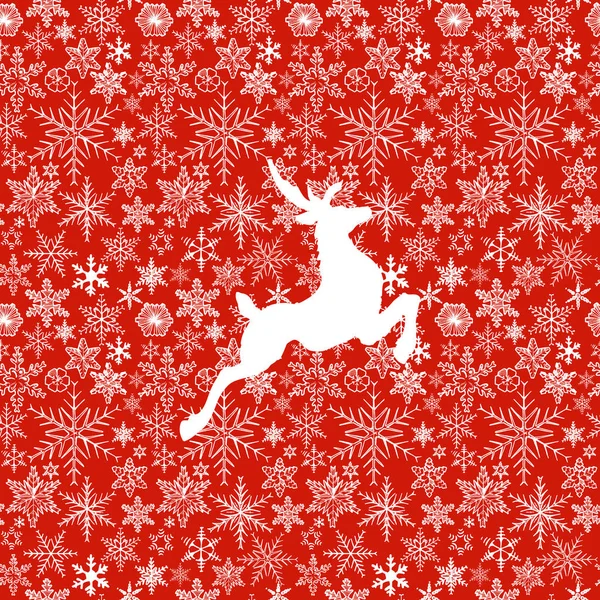 クリスマスの鹿のイラスト — ストックベクタ