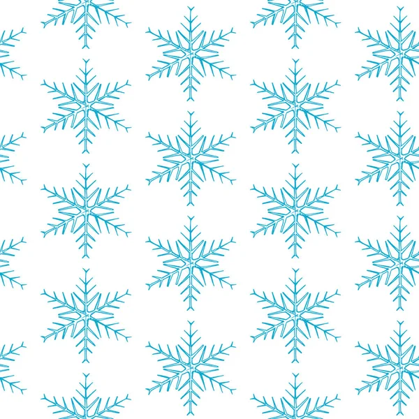 Снежинки на синем фоне. — стоковый вектор