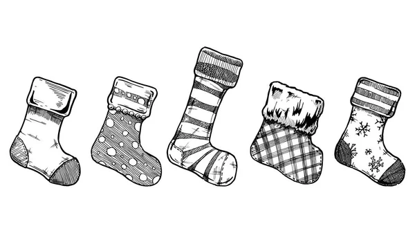Noel çorap illüstrasyon — Stok Vektör