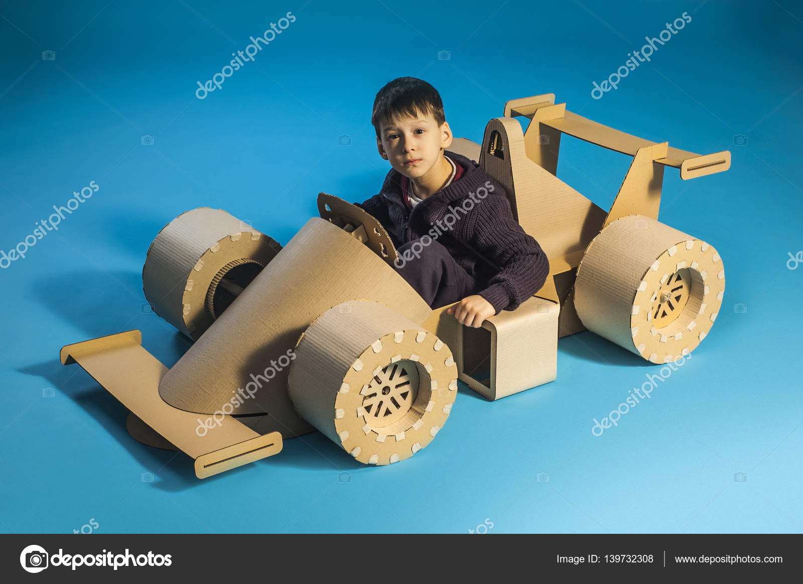 Cardboard racing car — Stock Photo © suricoma #139732308
