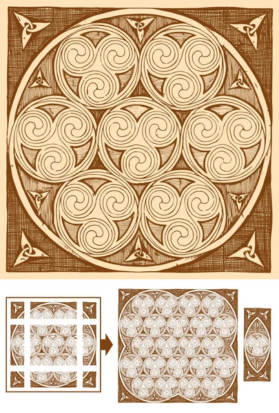 Diseños de espirales celtas — Vector de stock