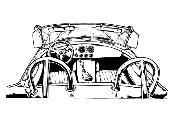Intérieur de voiture de sport — Image vectorielle