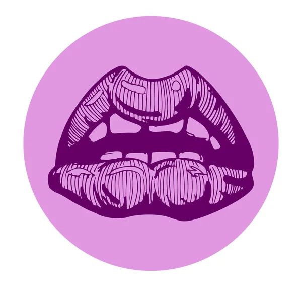 女性セクシーな唇 — ストックベクタ