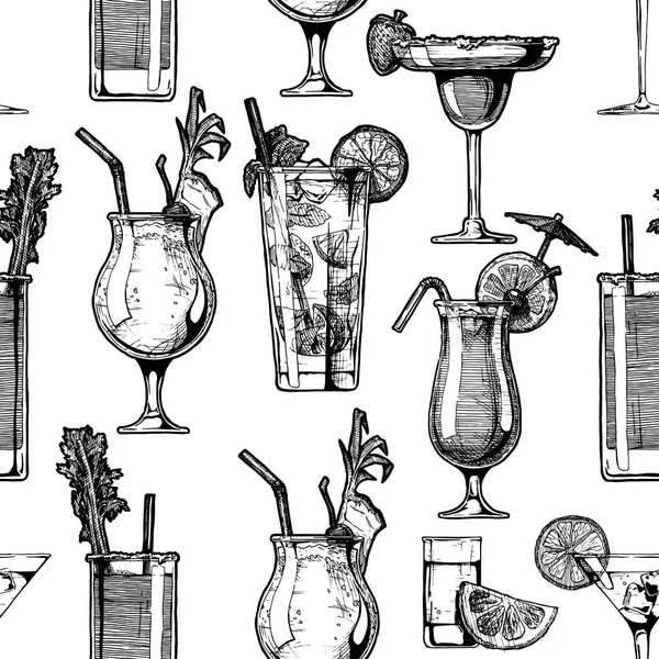 Modèle avec différents cocktails — Image vectorielle