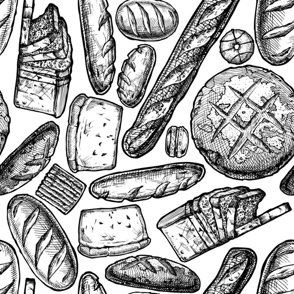 El çekilmiş ekmek yapım ürünleri — Stok Vektör