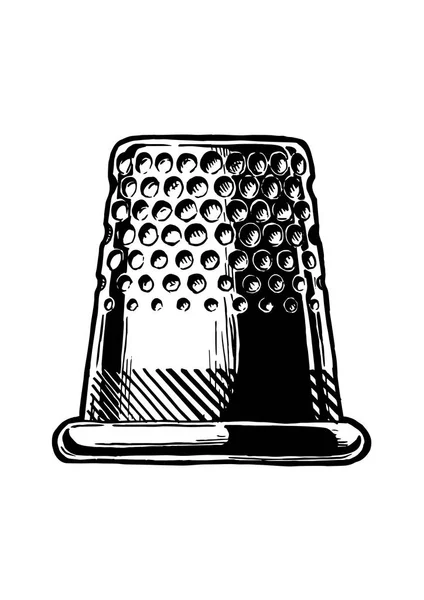 Vector drawing of thimble — Stock Vector