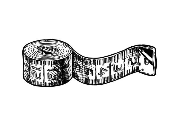 Illustration of tape measure — Stock Vector
