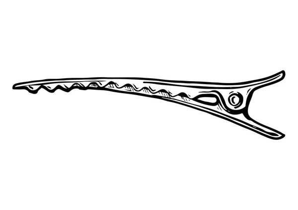 Barrette alligator hair clip — Stock Vector
