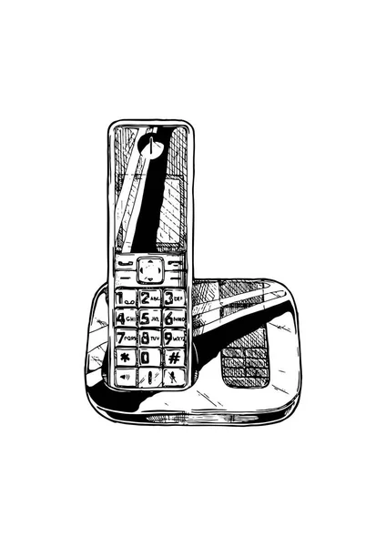 Μοντέρνο ασύρματο τηλέφωνο. — Διανυσματικό Αρχείο
