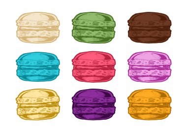 macarons çizimi