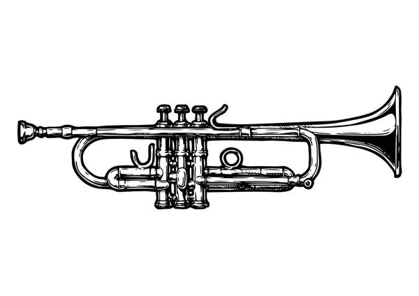 Illustration der Trompete — Stockvektor