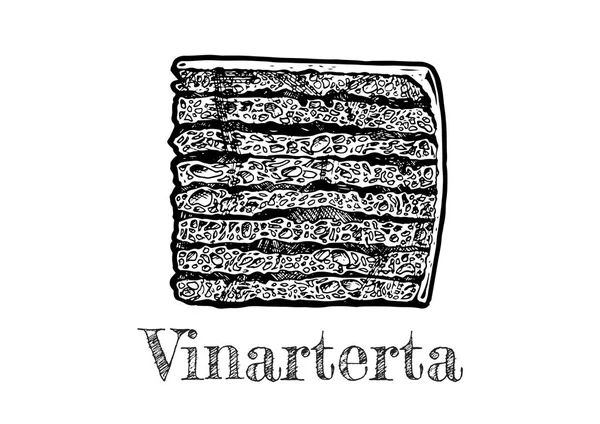 Illustrazione di vinarterta — Vettoriale Stock