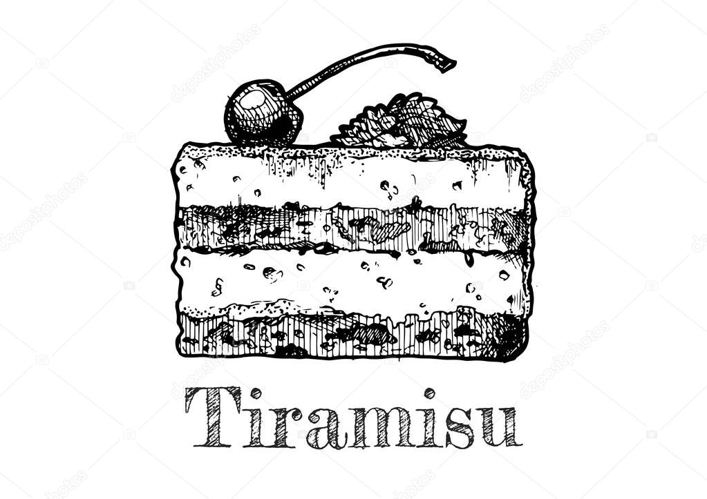 illustration of tiramisu 