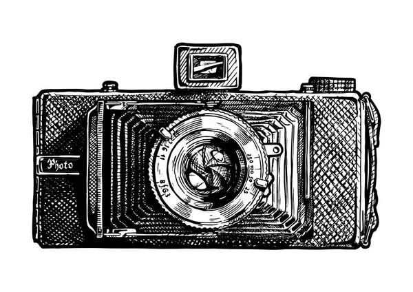 Illustration of folding camera — Stock Vector