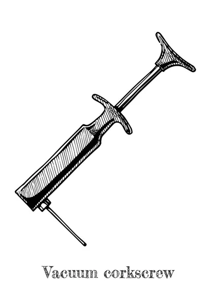 Illustration de tire-bouchon sous vide — Image vectorielle