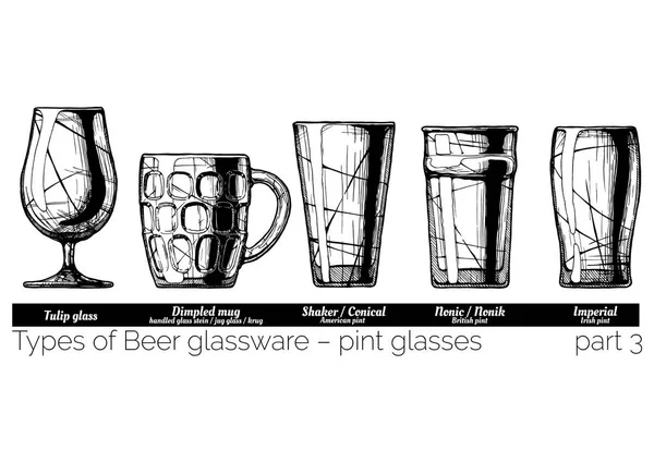 Illustration av öl glas — Stock vektor