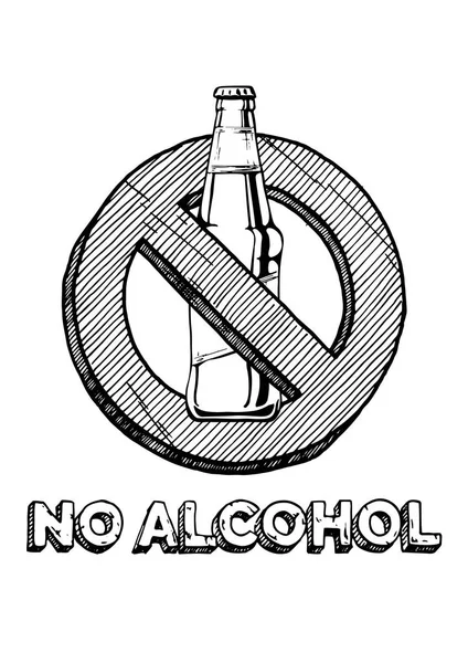 Aucun signe d'alcool — Image vectorielle