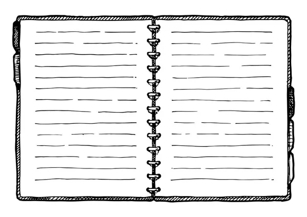 Illustration av anteckningsboken — Stock vektor