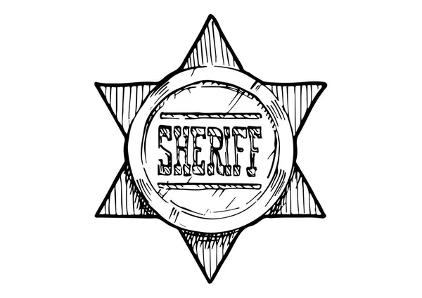 Ilustración de Sheriff star — Vector de stock