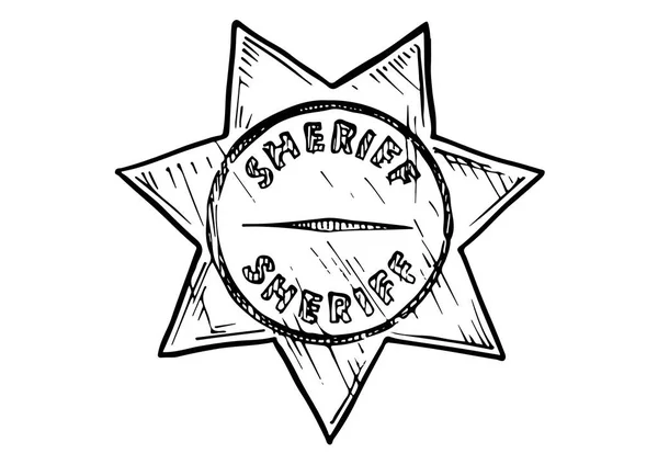 Illustrazione della stella dello sceriffo — Vettoriale Stock