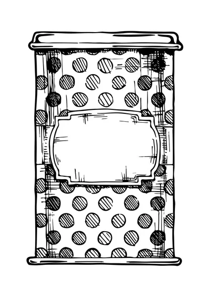 レトロなパッケージのイラスト — ストックベクタ